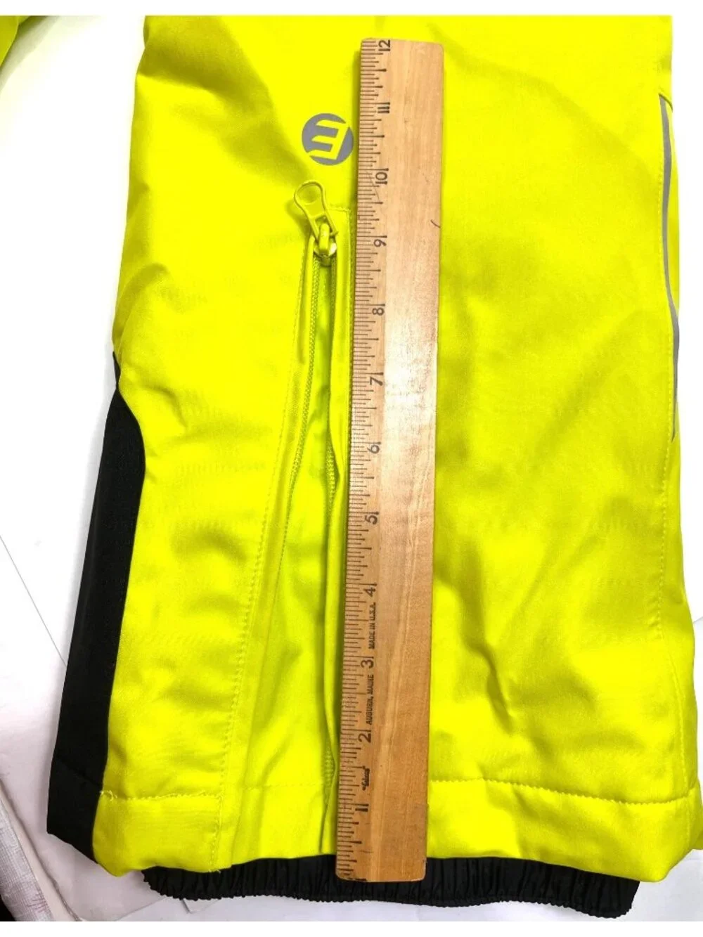 Icepeak Youth Ski Pants W/ Suspenders Neon Yellow Size 164 Waterproof & Insulate